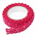 1 roll Lace Ribbon Decorative Adhesive Masking Tape washi DIY 18mm rose red