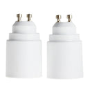 2 Packs White LED Light GU10 to E27 Plug Adapter Q4N9