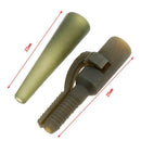 10pcs Safety Lead Clips with Tail Hair Rigs Carp Fishing Tackle Dark Green