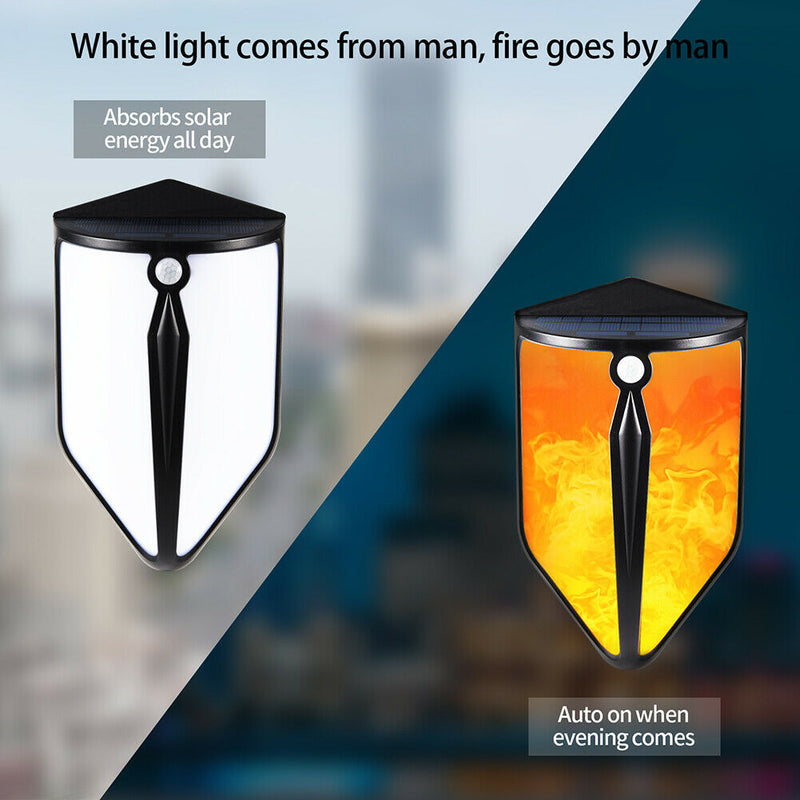 LED Solar Wall Light Waterproof Human Body Induction for Outdoor Decoration A