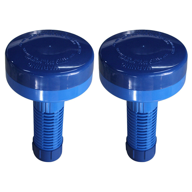 Floating Pool Chlorine Dispenser Adjustable Flow Vents Cap 1inch_Blue Modern