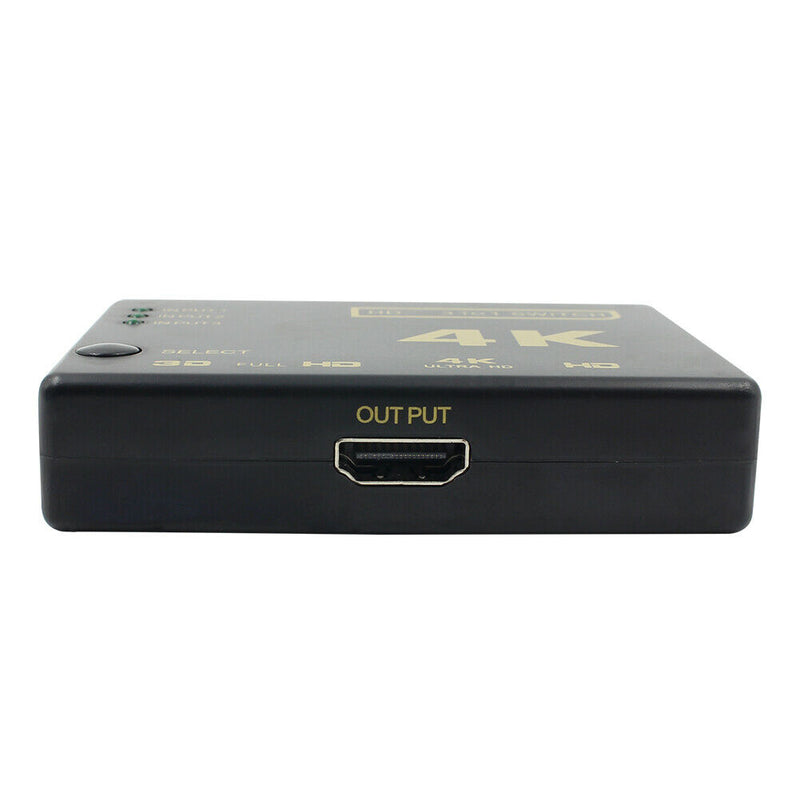 Ultra HD 4K 2K HDMI Switcher 3x1 Display Selector with Remote Controller