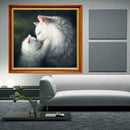 White Cat 5D Diamond DIY Painting Kit Home Decor Craft 35 X 35cm