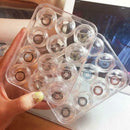 12 pcs Clear Contact Lens Case Set Travel Cleaner Washer Holder Storage Box LJ