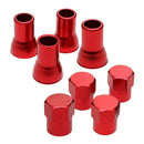4x Aluminium Car Tire Wheel Tyre Valve Stems Hex Caps+Sleeve Covers Accessories