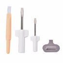 4pc/set Needle Plate Driver Sewing Screwdriver Cleaning Brush Sewing Repair T`US
