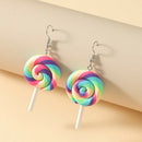 Korean Sweet Lolly Candy Hook Earrings for Women Ear Dangle Drop Jewelry
