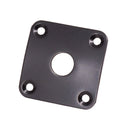 2 Pieces Metal Square Guitar Jack Plate Cover for LP Electric Guitar Black