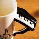 Creative novelty piano handle ceramic cup free spectrum coffee milk tea cup I1N3