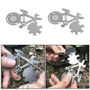2pcs Multifunctional Tool Outdoor Mountain Bike Card Wrench For Outdoor Camping