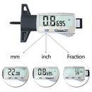 Digital Tread Depth Gauge 0-25.4Mm/0.01Mm Metric/Inch/Fraction Big Lcd Disp