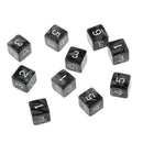 10pcs Six Sided Dice D6 Dice Gaming Playing D&D RPG Party Games Dices Black