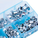 80 Pcs/set M3 M4 M5 M6 M8 Zinc Plated Four Claws Nut Speaker Nut T-nut Blin V7M1