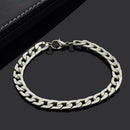 Cool Titanium Steel Men's Bracelet Bike Link Chain Wristband Bangle Jewelry