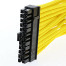 24 Pin Male to Female ATX Power Supply PSU Extension Cable Extender 30cm Yellow