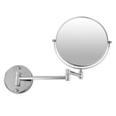 Chrome Round Extending 8 inches cosmetic wall mounted make up mirror shavin