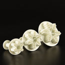 3 Pcs Cake Xmas Snowflake shape Plunger Fondant Decor Sugarcraft Mold Cutter JR