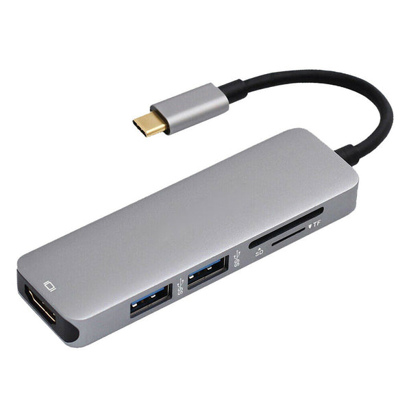 USB C to HDMI Adapter 5 in 1 Type C to HDMI Converter for PC Laptop Desktop