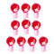 10Pcs Japanese Hand Painted Glass Wind Chime Edo Furin (Oriental Cherry)