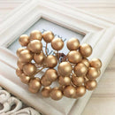 40-head Artificial Holly Berries Blueberry Wedding Xmas Flower Wreath Golden