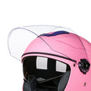 Flip Up Motorcycle Helmets Dual Visor Sun Shield Full Face Bike Helmet Pink