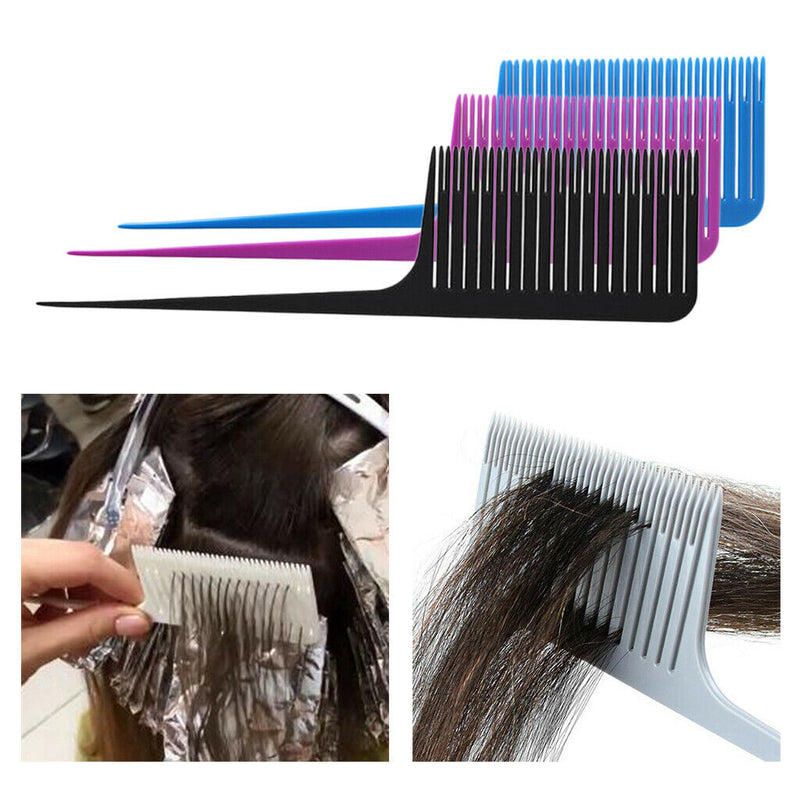 3x Sectioning Weave Highlighting Foiling Hair Combs for Hair Coloring Combs