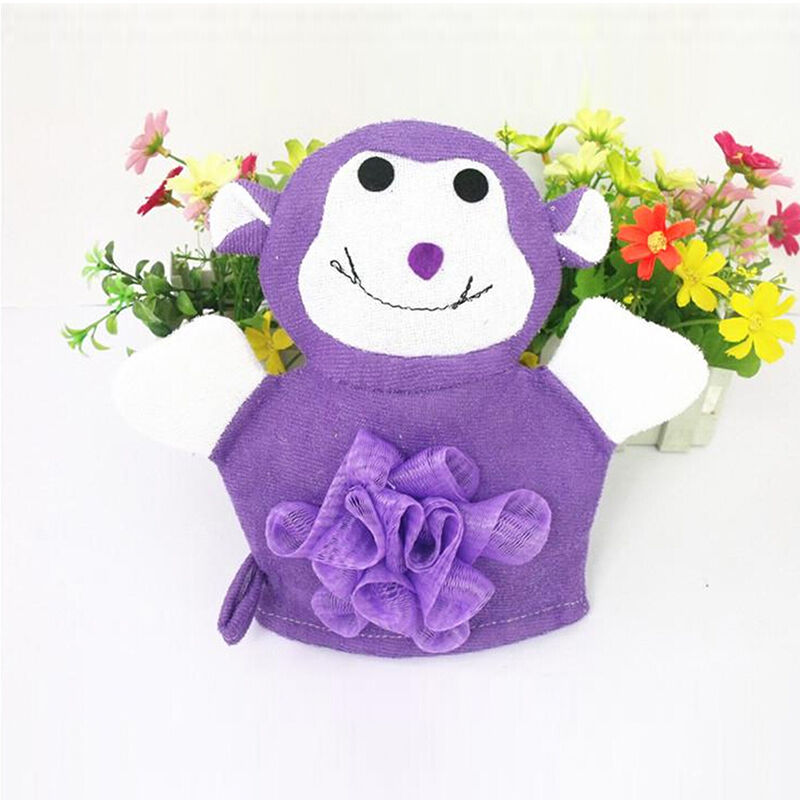 Baby Cartoon Animal Design Bath sponge Kids Shower Mitt Cute Glove   NTBDAUA Kw