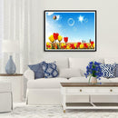 5D DIY Full Drill Diamond Painting Flowers World Cross Stitch Embroidery