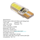 1pc 12V T10 194 COB LED White Light Wedge Bulb Car License Plate Light
