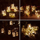 6 Pack Solar Mason Jar Lights, 10 Led String Fairy Firefly Lights Lids Inse
