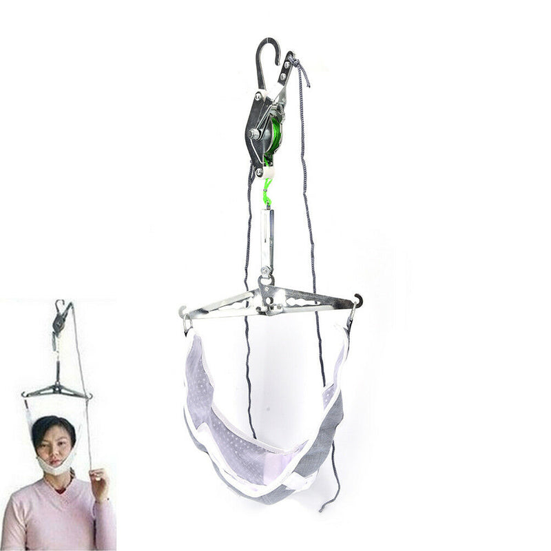 Neck Massager Traction Device Kit Neck Back Stretcher Adjustment Chiropractic3c