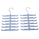 2xRack Closet Organizer Neck Ties Necktie Belt Scarves Non-slip Holder Hang I9C8