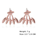 Fashion Smooth Water Drop Shape Women Golden Personalized Stud Earrings
