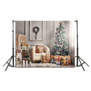 0.9X1.5m Christmas Background Cloth Pictorial Cloth Party New Year Xmas Tree Gif