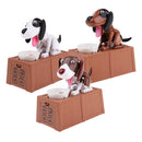 Brown&Black Dog Eating Coins Machine Piggy Bank Money Saving Box Container