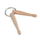 Mini Wood Drum Sticks Keychain Key Ring Chain Keyfob Gift for Music Lover