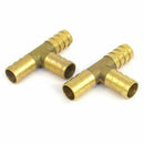 2Pcs Brass T-Shape 3 Way Hose Mounting Adapter Coupling Connector 12Mm Dmr T4B2