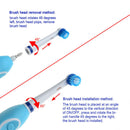 Azdent Rotating Electric Toothbrush Battery Operated With 4 Brush Heads Ora