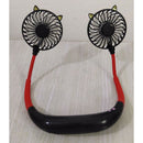 2pcs Mini Neck Hanging Cooling Fan Rechargeable Sports Rest Dual Lazy Fan