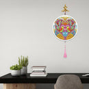 Heart Owl Pendant Pink Tassel Special Shape DIY Diamond Painting Home Decor
