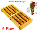 Dual Wood Foot Roller Wood Massage Reflexology Relax-Stress-Relieve-Acupressure