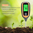4in1 Soil  Water PH Moisture Light Temp Test Meter Garden Plant Flower