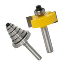 Rabbet Router Bit with 6 Pieces Bearings Set - 8mm Shank Woodworking Tool