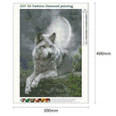 5D DIY Full Drill Diamond Painting Mountain Wolf Cross Stitch Embroidery