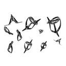 10pcs/lot Mixed Size Fishing Rod Guides Tip Top Rings for DIY Rod Repairing