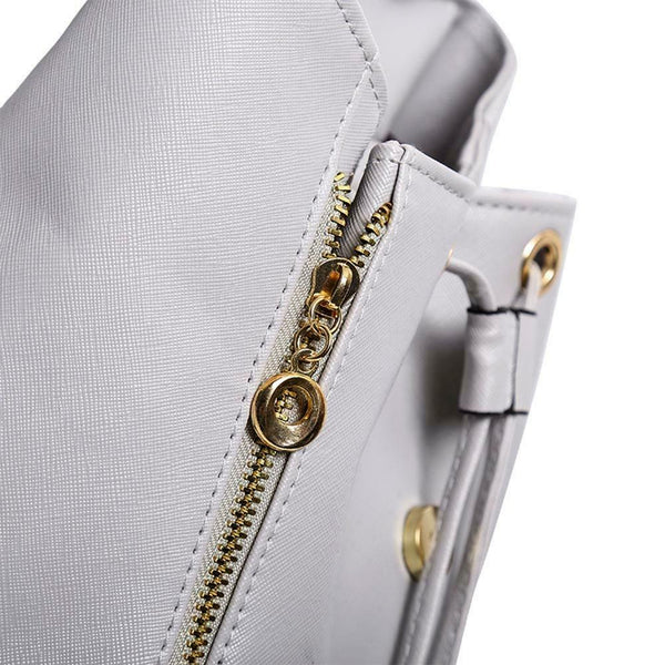 Women Preppy Style Leisure Backpack Bookbag PU Travel Bag(Grey)