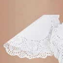 100 Pieces white Lace Round Doilies Cake Packaging Pads Wedding Tableware D