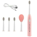 2-In-1 Electric Toothbrush, 2-In-1 Interchangeable Brush Head Cleansing Ins