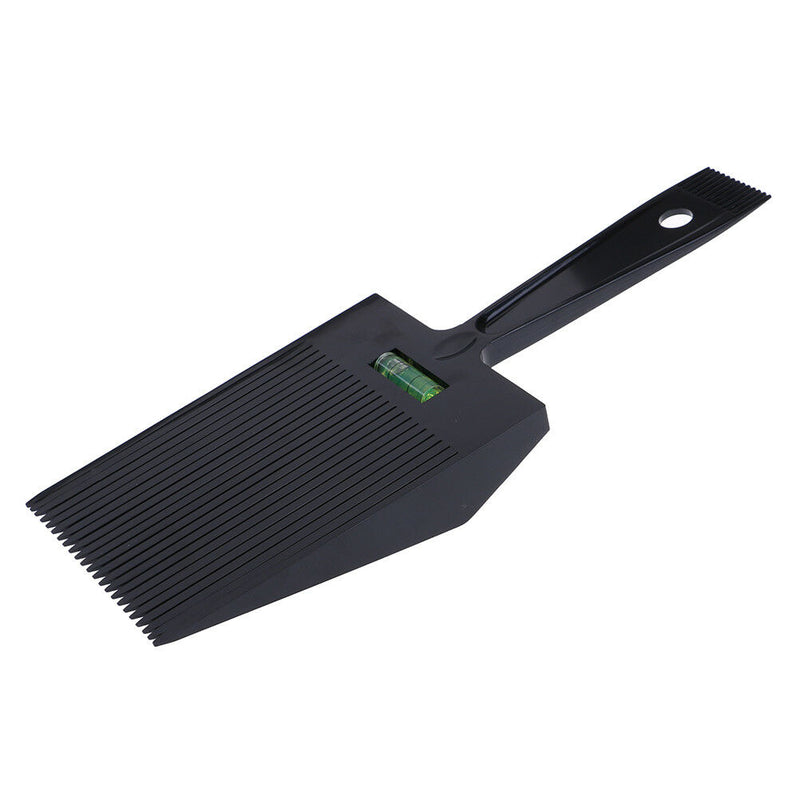 Black Flat Top Guide Comb With Liquid Bubble Level Flat topper Straight Hair Gw