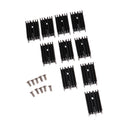 10x Aluminium Heatsink for TO-220 Mosfet Transistors,15x11x25mm(W*H*L) Black